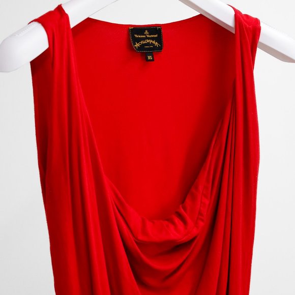 Vivienne Westwood Anglomania Red Cawl Neck Tank - Picture 3 of 8